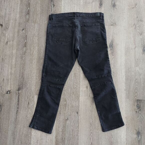 [Truth Substance Common Sense] 36x30 Black Moto Jeans - Picture 3 of 6
